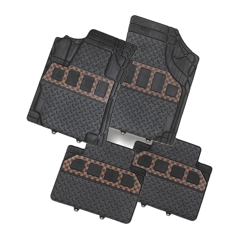ZH8018 Soft Floor PVC Foot Mats Injection Molding + Aluminum Film Car Floor Mats